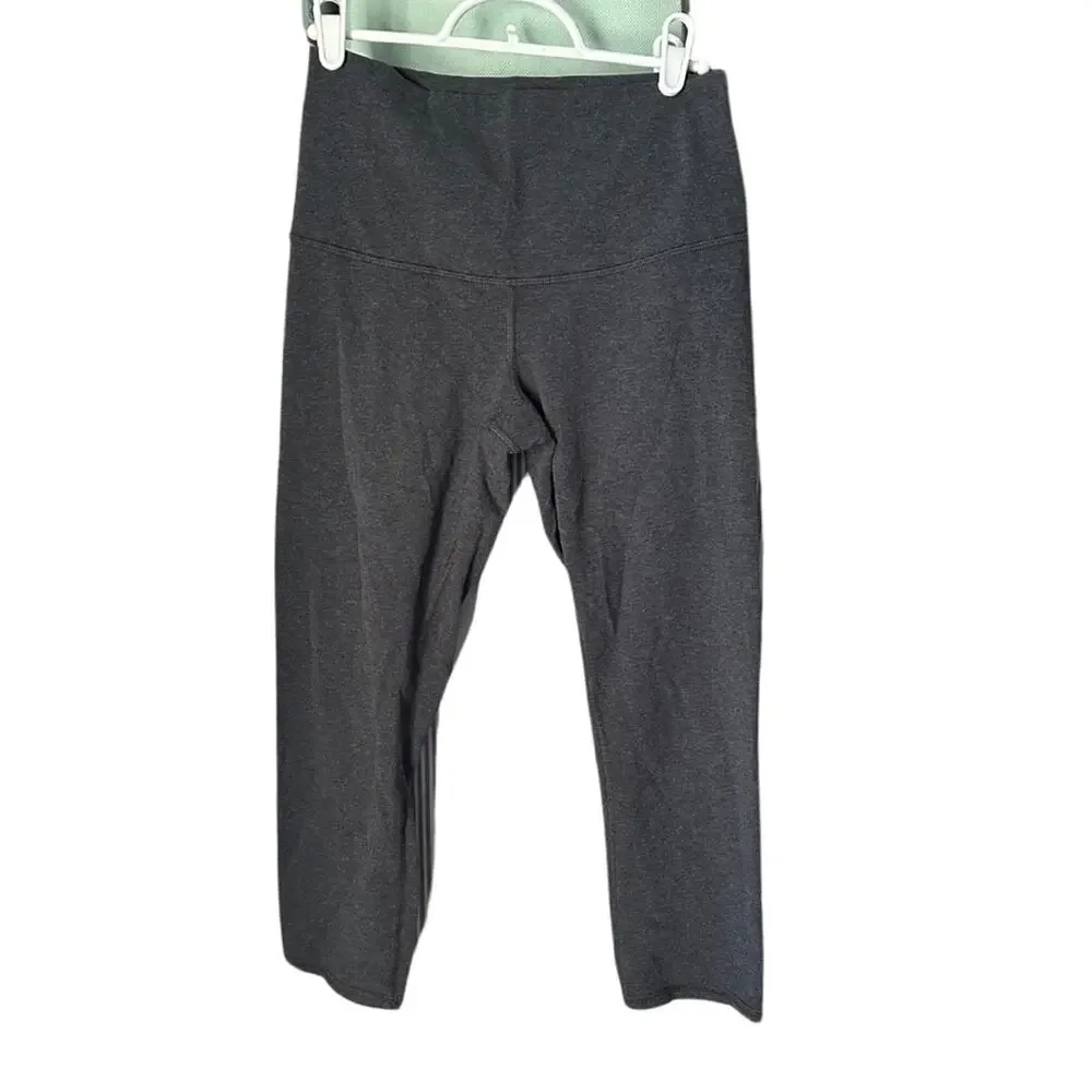 Dark Grey Lululemon High Waisted Capri Cropped Leggings Running Athletic B28